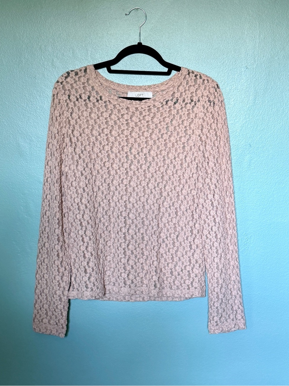 LOFT Dusty Rose Lace Top